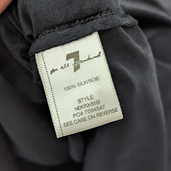7 For All Mankind Mini Black Silk Dress​​ - Picture 5 of 10